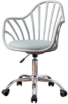 Gaming Chair, Simple and Comfortable Staff Dormitory Seat Lift Office Chair White Work Study Chair Student Swivel Chair Color D