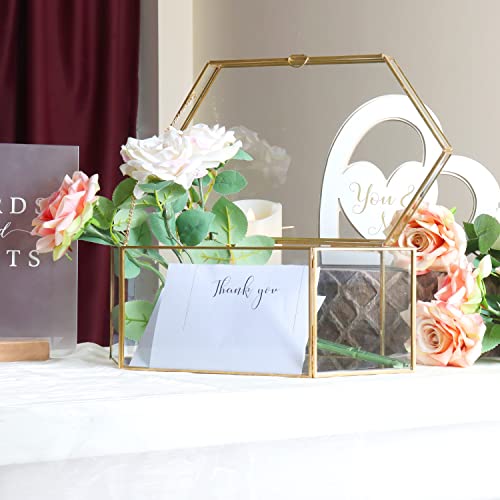 Hanna Roberts Card and Gift Holder Glass Cards Box for Weddings, Birthdays, Graduations, Baby and Bridal Showers (Full Opening) - Thumbnail 7