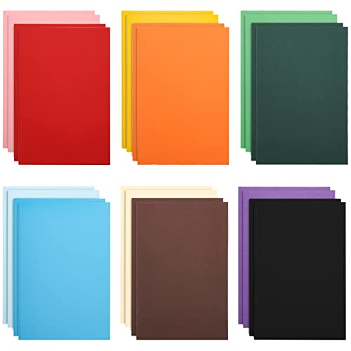 Okllen Paquete de 24 cuadernos de colores A5, juego de diario de viaje con forro a granel, cuaderno de cubierta Kraft para niños, viajeros, oficina, escuela, 5.5 x 8.5, 60 páginas, 12 colores Cover