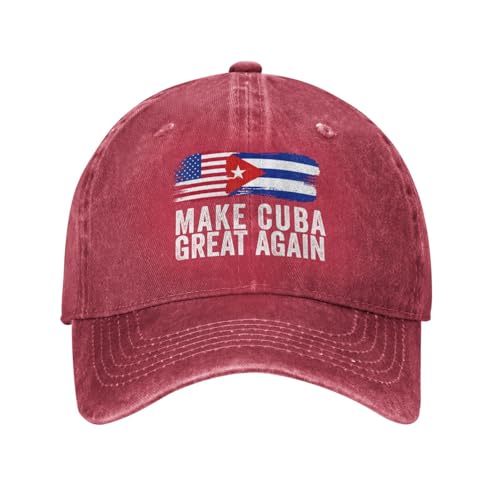 Make Cuba Great Again hat Cuban Flag Cotton Cap Red