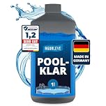AGUALEVE® Poolklar 1l *NEU* – Kristallklar 2.0 Formel für perfektes Poolwasser – Pools, Whirlpools, Planschbecken – Markenqualität Made in Germany – für 200.000 Poolwasser – mit Note 1,2 getestet