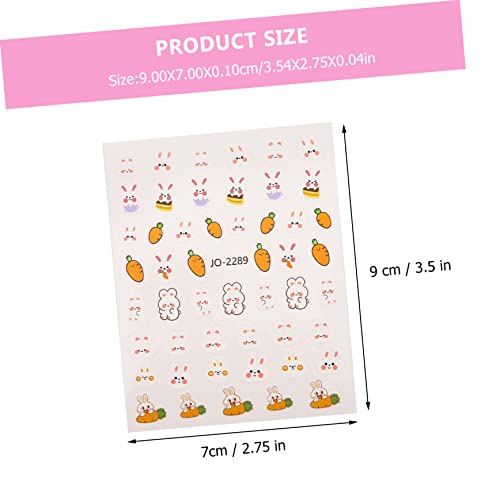 Autocollants de nail art Pâques avec lapins pour vos manucures festives en famille