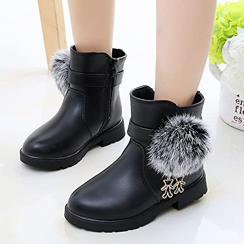 Girls Short Boots Walking Shoe Boys Girls Combat Ankle Fall Boots Suede Fuax Leather Short Boots for Toddler Kids2