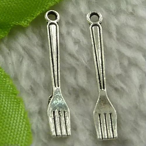 Fourchette en Argent tibétain 25x5mm, 600 pièces B3615