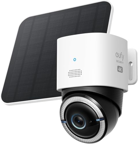 Image of eufy 4G LTE Security Camera with WiFi, 4K UHD Pan/Tilt Function, Wireless Solar Powered with Solar Panel, AI Based Person/Vehicle Tracking, SIM Card Included