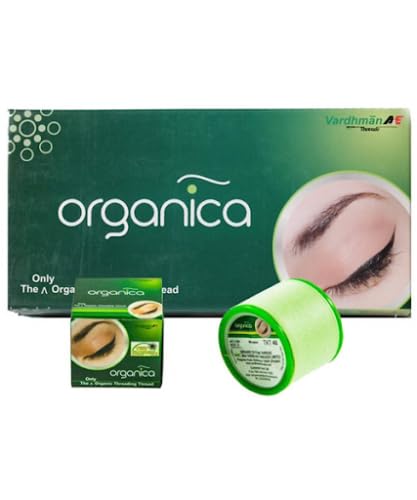 Lot de 8 bobines de fil organica antibactérien pour sourcils, fils en coton bio pour épilation du visage, fils extra doux et résistants
