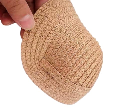 YJIUYUANQ Handmade Straw Hat Fashion New Hat Decoration For BJD Accessories,1/12 bjd, 2 Pcs