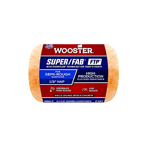 The Wooster Brush Company RR924-4 Super Fab FTP Roller Cover 1/2-Inch Nap