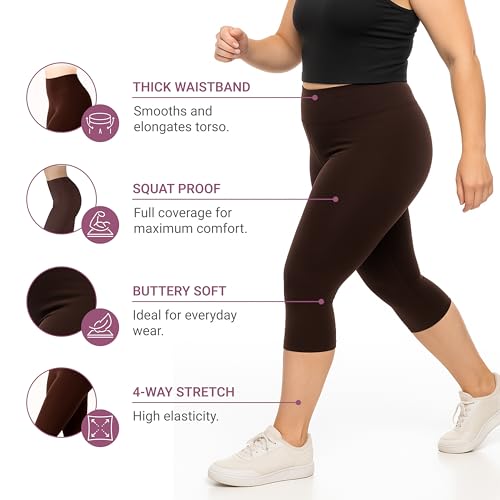 Image of SATINA High Waisted Leggings for Women - Comfortable and Stretchy in Versatile Sizes and Colors