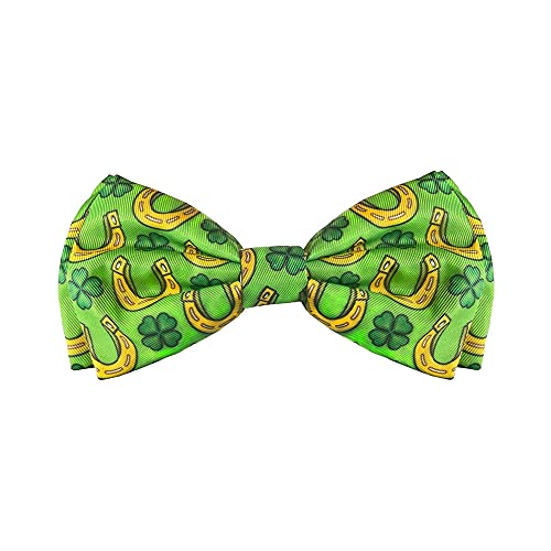 Huxley & Kent Pet Bow Tie for Dogs & Cats - St. Patrick's Day Adjustable Hook & Loop Collar Accessory - Cute & Comfortable for Holidays & Celebrations - Lucky Charm, Large
