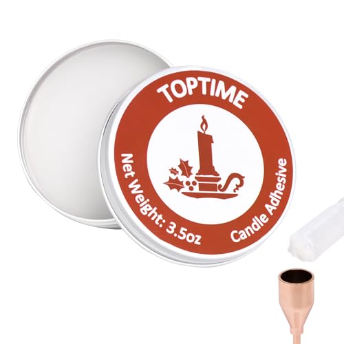 Toptime Kerzenhalter Zubehör 100g Weicher Kerzenkleber für Kerzenhalter Verschiedenen Größen Kerzen Klebeplättchen Befestigen Stabkerzen Stumpenkerze Kerze Klebstoff für Kerzenständer Glas Metall