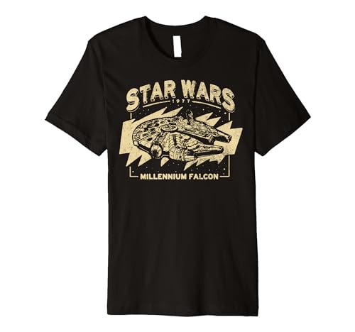 T-shirt Star Wars Millennium Falcon Vintage Poster vêtement geek homme femme
