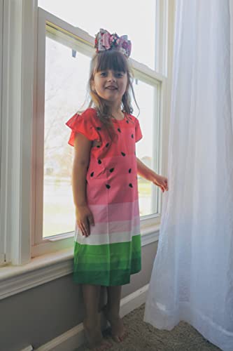 Uideazone Pajamas Dresses For Girls Red Pink Green Sleeveless Crewneck Nightgowns Nightdress Sleepwear Pyjamas Sleep Shirts For Daily Casual #TOP2