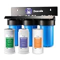 iSpring Anti-Scale Whole House Water Filter System, Reduces up to 99% Chlorine, Odor, and Sediments, 3-Stage Water Descaler and Water Filter, 1" Inlet/Outlet, Model: WGB31B-DS