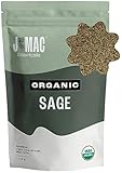 J Mac Botanicals, Organic Rubbed Sage (2 oz), Certified Organic Dried Sage Leaf, Herb Seasoning, Excellent for sausage making, fresh dry leaves, Freshest Albanian harvest