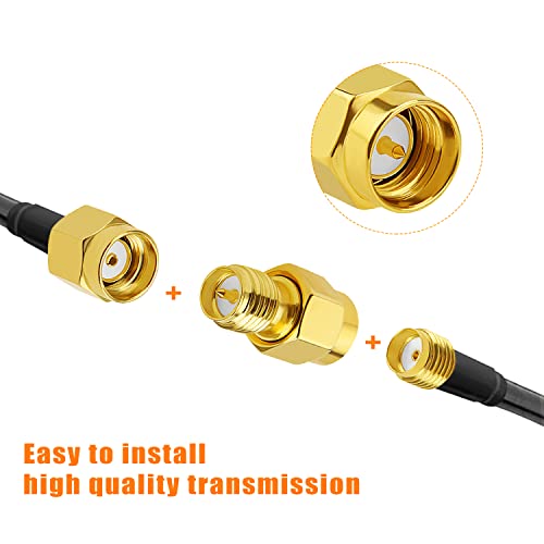 KUOQIY 5 Pezzi SMA Maschio a RP-SMA Femmina