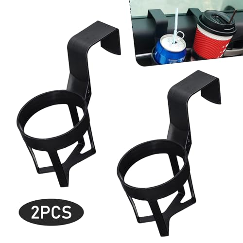 Portavasos grande para puerta de carro, 2 piezas negro miniatura 6