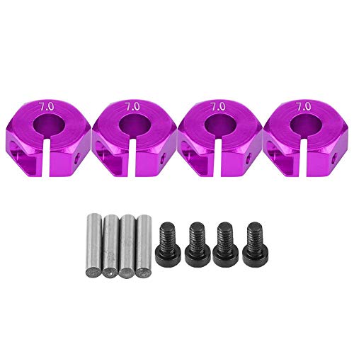 VGEBY Wheel Hex Drive Hub Adaptor, 12mm Universal RC Hub Adapter Extension Conversion for 1/10 Scale RC Car ( 7mm-Purple) 12Mm Hex Hub