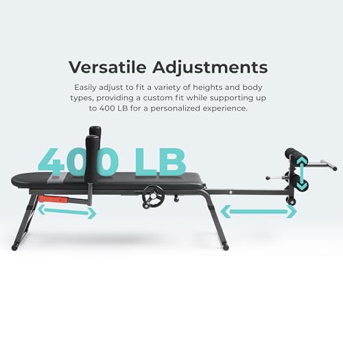 Sunny Health & Fitness Full Body Traction & Stretch Decompression Bench/Table Machine for Lumbar Stretching, Lower Back Pain Relief, Improved Posture Correction, Rehab, Spinal Compression, Flexibility4