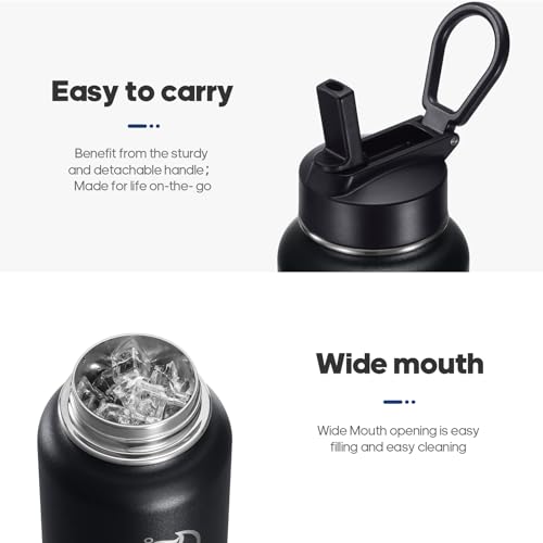 HydroPal-Vacuum-Insulated-Stainless-Steel-Water-Bottle-1200ml1000ml750ml-2-Lids-Straw-Lid-and-Spout-Lid-2-Straws-Water-Bottle-for-12-Hours-Hot-24-Hours-Cold-Drinks-Great-for-Work-Travel