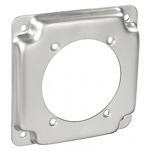2 Pcs, Steel 4 Square, 1/2 in. Raised 30-50 Amp Receptacle, 2.441 in. Diameter Industrial Surface Cover for Quick Installation of Devices & Switches