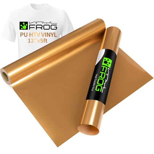 VINYL FROG Matte Metallic Heat Transfer Vinyl Roll HTV Vinyl - 12'...