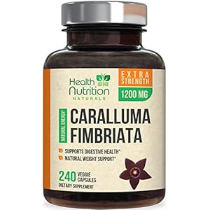 Caralluma Fimbriata Extract 1200 mg – Maximum Strength Natural Endurance Support, Best Vegan Caps for Women and Men – 240 Capsules