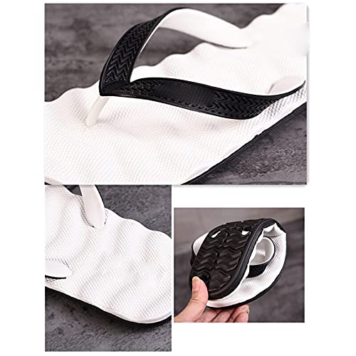DABEIGOUZTUOXN MENS SLISTERS Zomer heren flip flops nerveloze strand slippers voor mannetjes mode schoenen kinderlijke stijl casual schoenen (Color : White, Shoe Size : 41) - Afbeelding 3