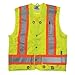 Surveyor Vest, Mens, ANSI CLASS 2, Grn, 3XL