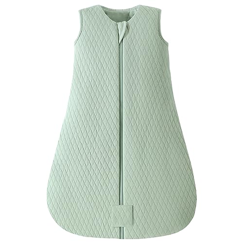 Yoofoss Schlafsack Baby Winter Baumwolle 2.5 TOG Warm Baby Winterschlafsack Weich Babyschlafsack Neugeborene im 12-18 Monaten Perfekte für Winter Grün