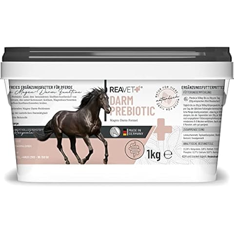 ReaVET Darm Prebiotic 1kg für Pferde, Magen Darm Pferd, Kotwasser Pferde, Darmprobleme Pferd, Getreidefreies Naturprodukt ohne Zusätze Cover