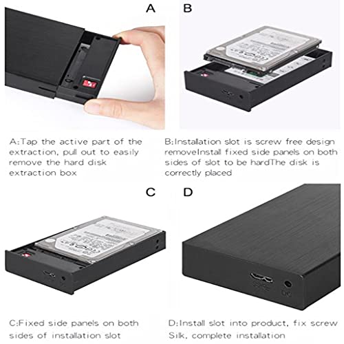 Caja externa para disco duro SATA 2.5" USB 3.0 2TB miniatura 5