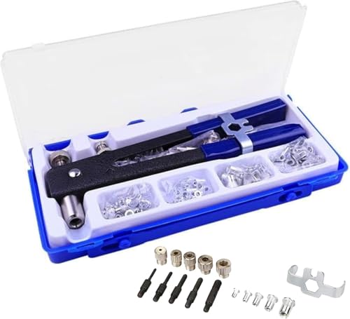 JTZXJJX 86Pcs Hand Rivet Tool Nut Setter Kit, Thread Blind Riveting Tools, Wrench Nut Sert, Riveter Threaded Insert Tool with Metric Rivet Nuts Assortment M3 M4 M5 M6 M8