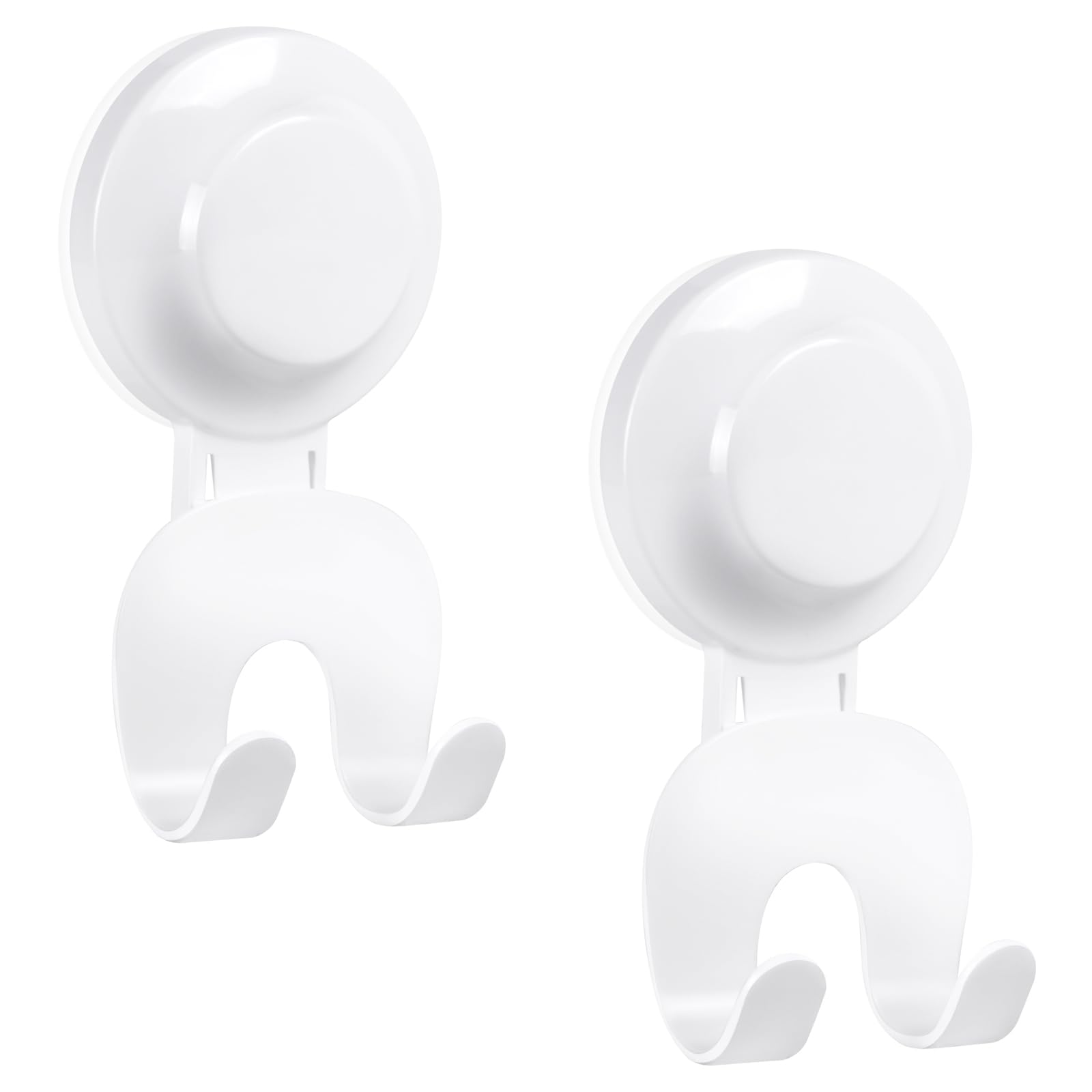 VISV Suction Cup Razor Holder Shower Suction Razor Hooks for His and Hers Removable and Reusable White 2