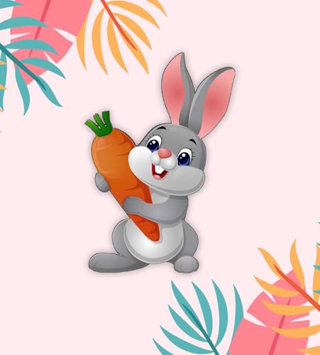 Image of Gift Me Bazar Wooden Rabbit Cartoon Fridge Magnet for Decoration | Fridge Magnets for Refrigerator & Almirah Decor | Home, Kitchen and Office Decoration Multicolor (Design 3)