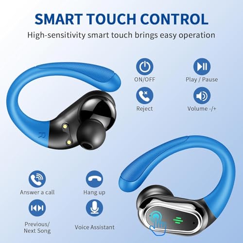 Image of Wireless Earbuds, 2026 Bluetooth 5.4 Headphones, ENC Noise Canceling Mic