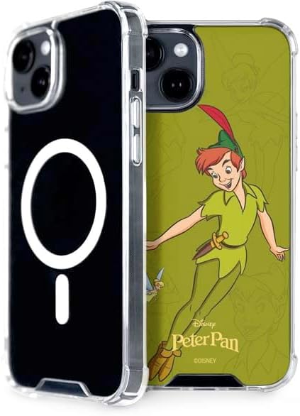 Skinit Funda para teléfono compatible con MagSafe iPhone 13, diseño de retrato de Peter Pan y Tinker Bell de Disney con licencia oficial