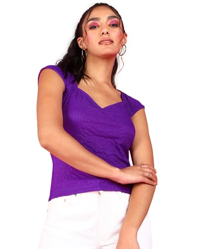 Image of POPWINGS Casual Crush Design Sweetheart Neck Sleeveless Tops for Women || Stylish Western Tops for Women || Summer Women Top