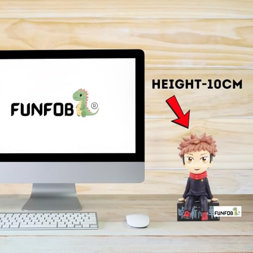 Image of FUNFOB Jujutsu Kaisen Yuji Itadori Action Figure Height -10cm Collectible PVC Multicolour | Small Yuji On Box