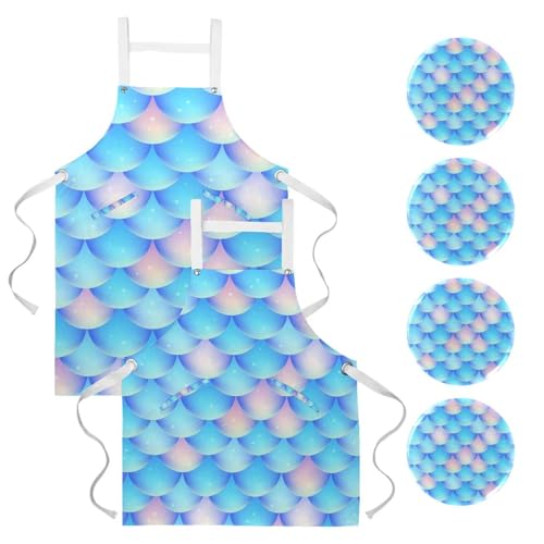 Tablier de cuisine anti taches pour restaurant et nettoyage avec broches pratiques