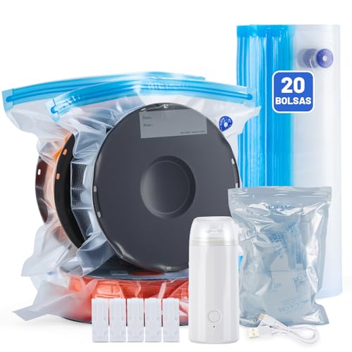 AGPTEK Bolsas Almacenamiento Filamento 3D - Kit Vacío con Bomba