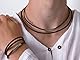 Fly Style Herren Damen Halskette Kunstleder · Lederkette geflochten braun · 3mm I 4mm · 38-70 cm, Längen:ca. 40.0 cm, Stärke:4 mm