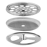 34 oz French Press Filter Replacement Parts 3 Pieces Stainless-Steel Set Containing Spiral Disk, 8 Cup Mesh French Press Screen and Cross Disk for 1000L French Press