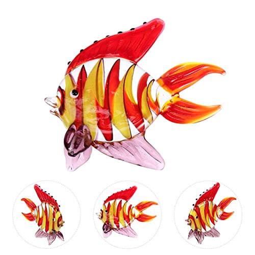 Warmhm Statuetta creativa in vetro per pesci in