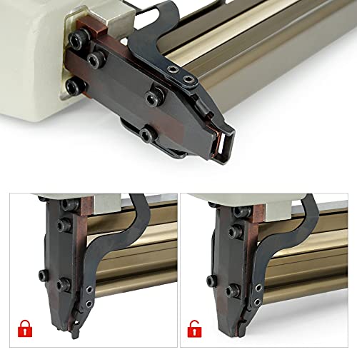 Woodpecker #N851 16 Gauge Pneumatic Heavy Wire Stapler, 7/16-Inch Medium Crown Safety Heavy Duty Construction Stapler Gun, 1-Inch To 2-Inch Length Air Power N Wire Stapler For Packaging, Paneling #TOP1