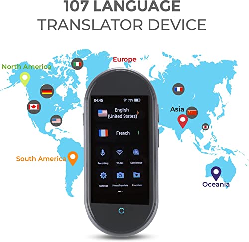 Dododuck 3 Plus Language Translator Device, New Improved Offline Translation, No Wifi Needed, Best Offline 2 Way Translation In 10 Languages,109 Online, Bluetooth | Integrated Ai Assistant #TOP3