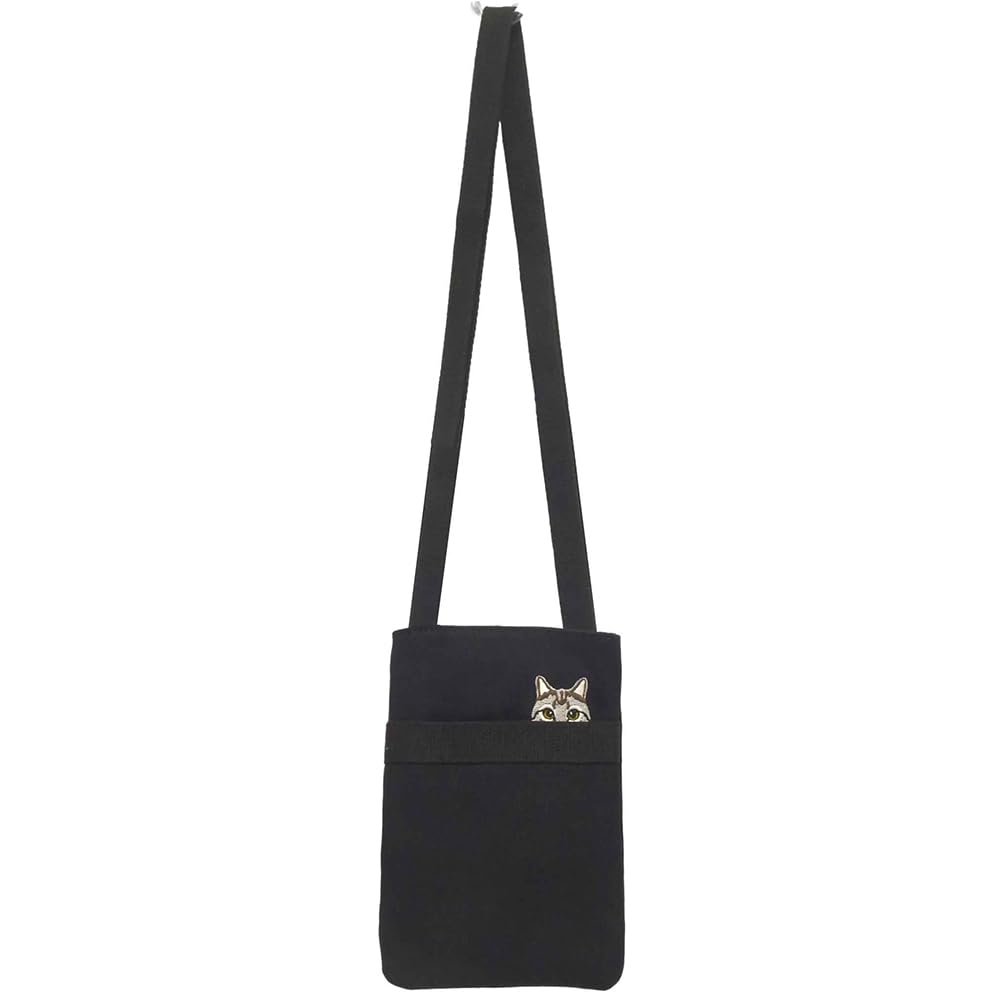 Amazon.co.jp: 猫刺繍 タテ型 ショルダーバッグ ショルダー