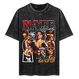 Nate Boxer Diaz Vintage T Shirt Man's Summer Fashion Tee Cotton Round Neck Short Sleeve T-Shirts L