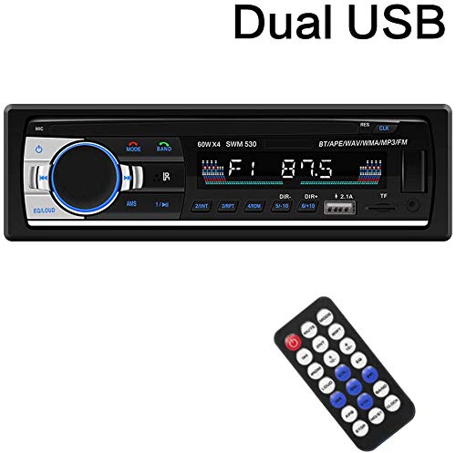 Multimedia Car Stereo – Single Din LCD, BT Audio and Calling, Built-in Microphone,FM
