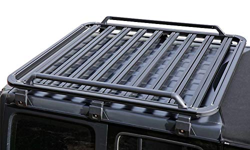 Heavy Duty Hard Rooftop Cargo Basket for 2018-2024 Jeep Wrangler 2 dr 4dr SUV Cargo Carrier Rack Basket